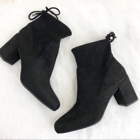 Franco Sarto Shoes - Franco Sarto Pisces Black Suede Ankle Booties